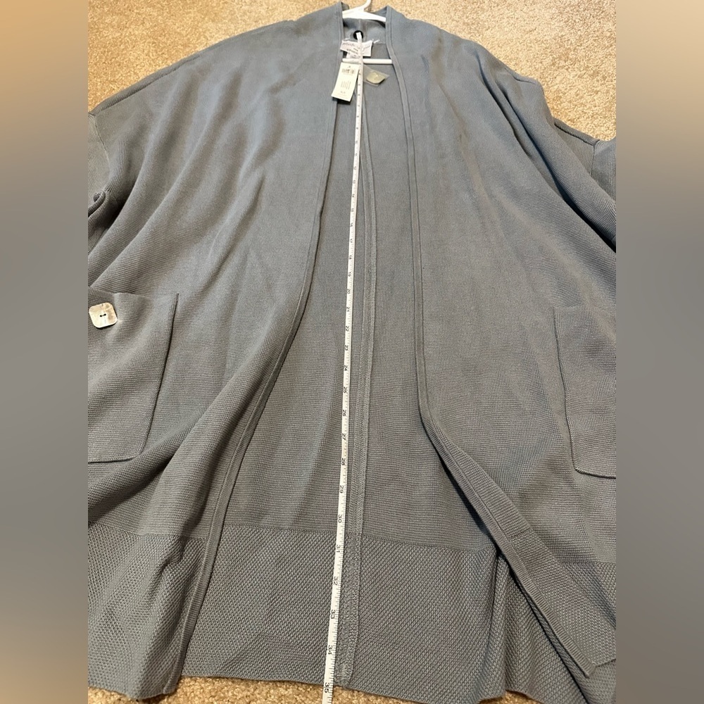 NWT Marla Wynne For Chico's Kimono Sweater Dusty Blue Size M - Picture 15 of 15